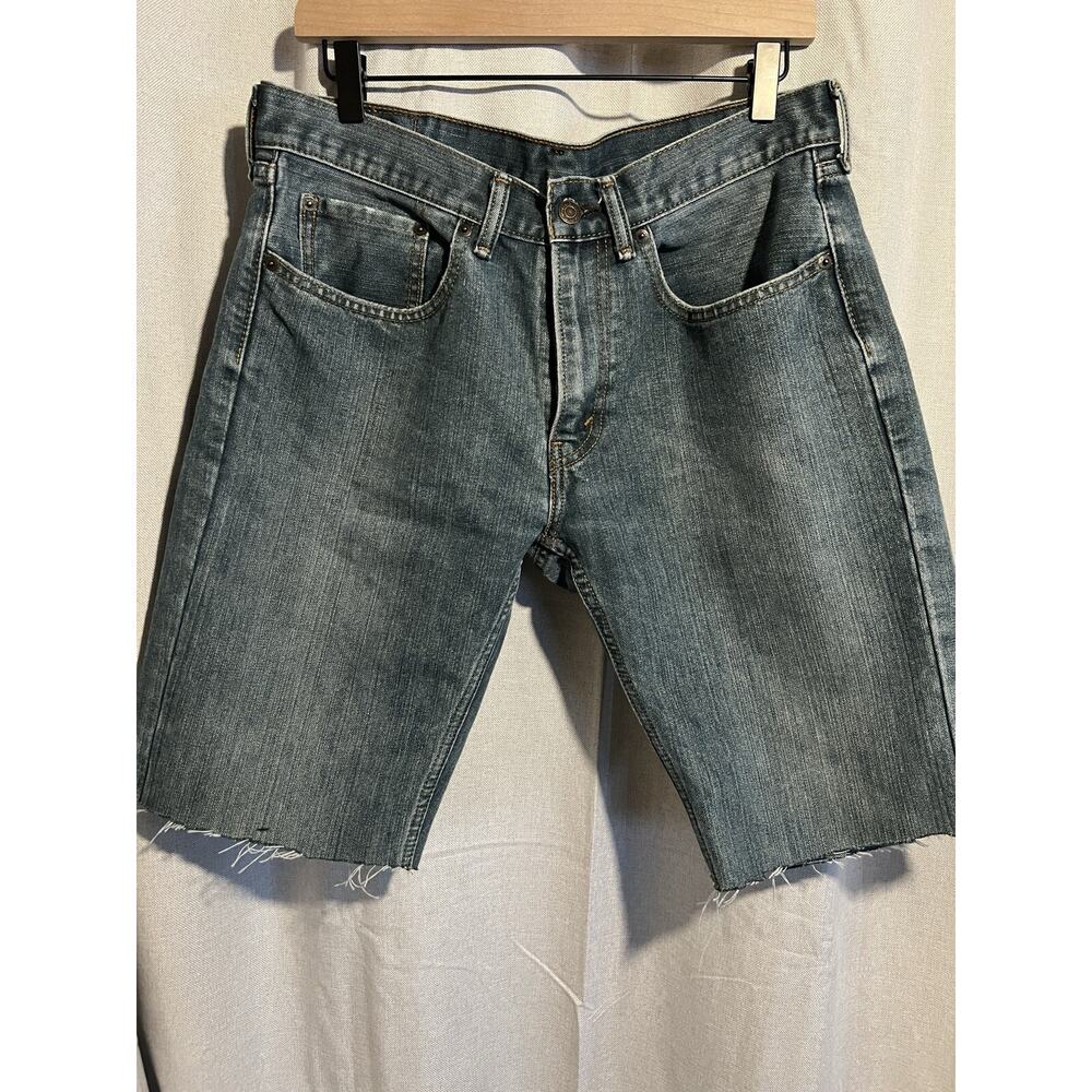 Levi Men Jean Shorts Jorts Denim Size 32 559 Denim Raw Edge Jean Shorts‎